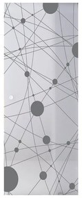 Anta per porta scorrevole Secret Euclide satin in vetro trasparente e grigio / argento L 83 x H 212 cm reversibile