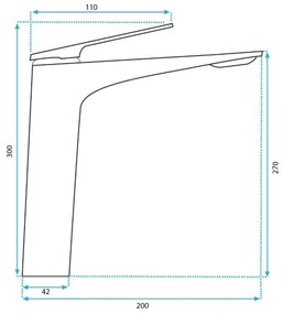 REA-B0493 - Miscelatore per lavabo AVALON 30 cm in rame spazzolato