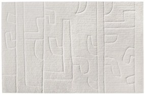 Tappeto in rilievo 160 x 230 cm in Lana della Nuova Zelanda di artigianato 1400 g/m2 Avorio - CORALIE