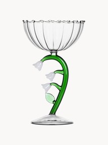 Calice champagne in vetro borosilicato fatto a mano Botanica