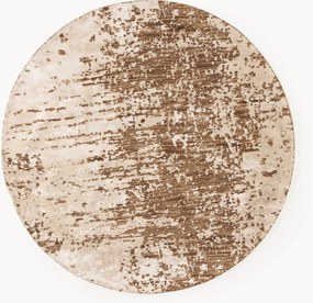 Tappeto rotondo in lana tessuto a mano con motivo astratto Cynthia