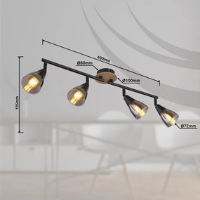 Globo 54311-4 - Faretto MUBBY 4xE14/25W/230V