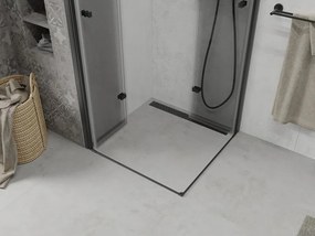 Mexen Lima Duo cabina doccia pieghevole 90 x 90 cm, trasparente, nera - 856-090-090-70-00-02