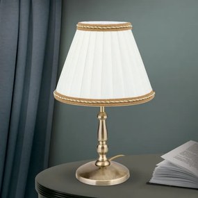 Orion LA 4-1084/1 - Lampada da tavolo TONIA 1xE27/60W/230V diametro 25 cm bianco/bronzo