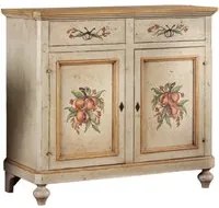 Madia credenza in legno provenzale laccata a mano 2 porte 112x49x98