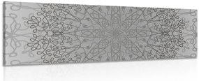 Quadro su tela – Ornamento circolare grigio