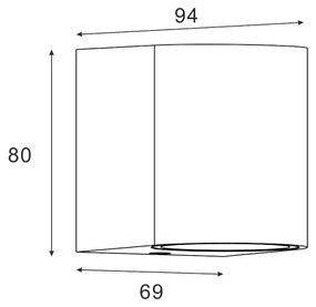 Zuma Line SJ20210-1W-Applique da esterno HARMONIA 1xGU10/35W/230V IP44 nero