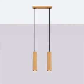 Sollux SL.1555 - Lampadario a sospensione con filo KARBON 2xGU10/10W/230V oro