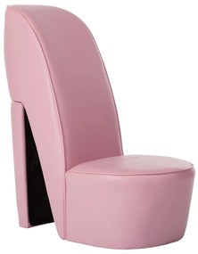 Poltrona A Forma Di Scarpa Con Tacco İn Similpelle Rosa /