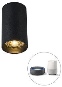 Faretto moderno nero incl. lampadina smart WiFi - TUBA 1