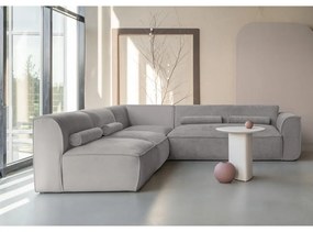 Divano angolare componibile in grigio chiaro (con penisola a sinistra) Flex Felix – Miuform