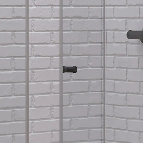 Box doccia 90x80 apertura soffietto 80 e lato fisso 90cm colore nero | KS7000N - KAMALU
