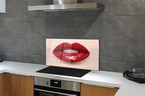 Pannello paraschizzi cucina labbra rosse 100x50 cm
