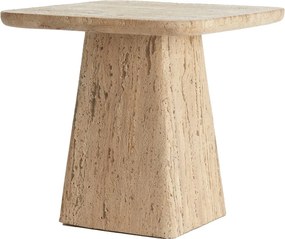 Tavolino con piano in pietra 45x45 cm Kepami - Light &amp; Living