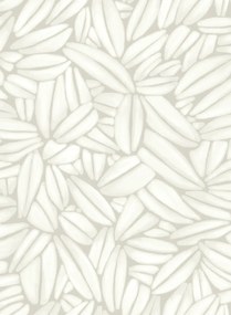 Élitis Carta da parati Succulente - Weiß/ Grau