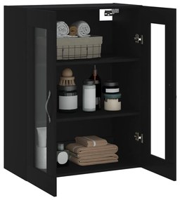 Mobile a parete nero 69,5x34,90 cm in legno multistrato