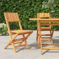 Sedie da Giardino Pieghevoli 2pz 47x61x90cm Legno Massello Teak 362759