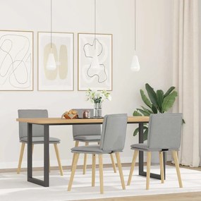 Sedie Da Pranzo 4 Pz Grigio Nuvola İn Tessuto /