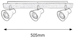 Rabalux 5904 - LED Faretto MAC 3xGU10/35W/230V
