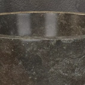 Lavabo bagno da appoggio in marmo grigio 40cm | Litos-LG40 - KAMALU