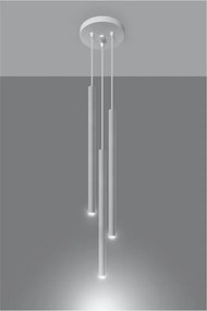 Lampadario bianco in metallo ø 20 cm Fideus – Sollux