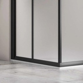 Kamalu - box doccia 90x130 colore nero vetro opaco | kf1000b