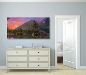 Quadro su tela – Tramonto sul paesaggio montano