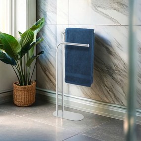 Stand portasciugamani color argento lucido in acciaio inox Levante – Wenko