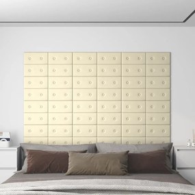 Pannelli Murali 12 Pz Crema 30x15 Cm İn Similpelle 0,54 M² /