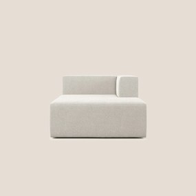 Nettuno modulo chaise longue in morbido tessuto bouclè T07 bianco