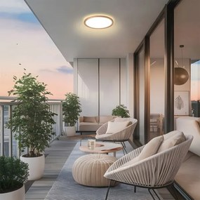 Brilagi - Plafoniera da bagno ultra sottile a LED/12W/230V Ø 22,5 cm oro rosa IP54