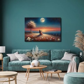 Quadro su tela – Coppia alla luce della luna