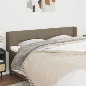Testiera Ad Orecchio Tortora 163x16x78/88 Cm İn Tessuto /