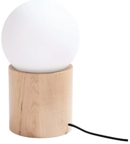 Lampada da tavolo bianca/di colore naturale con paralume in vetro (altezza totale 21 cm) Surtur – Sollux