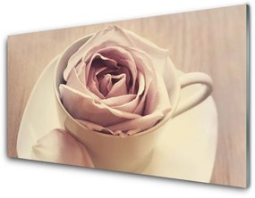 Panel Kuchenny Kubek Róża Sztuka 100x50 cm