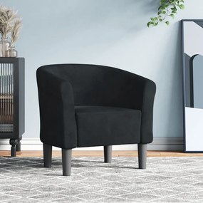 Poltrona Cabriolet Nera İn Velluto /
