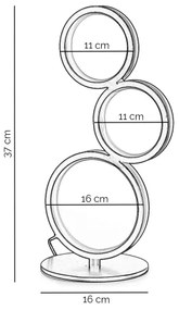 ONLI - Lampada da tavolo LED RINGS LED/17W/230V 4000K 37 cm nera