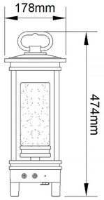 Kichler KL-SOUTH-HOPE-BT-B-OZ - Lampada LED da esterno con altoparlante LED/3W/230V IP44