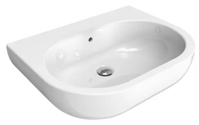 Flaminia QUICK Lavabo 62x48 da appoggio o sospeso con piano rubinetteria in ceramica bianco