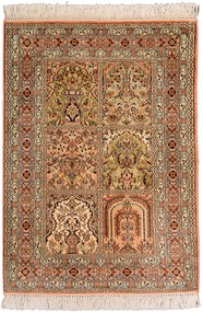 Cashmere Silk Tappeto 60 x 90 Beige (Indian) Annodato A Mano