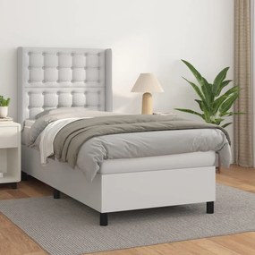 Giroletto A Molle Con Materasso Bianco 90x190 Cm İn Similpelle /