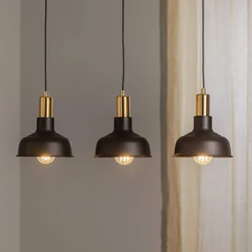 EMIBIG LIGHTING Lampada a sospensione Gubo, 3 luci, nero