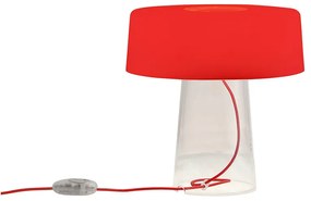 Prandina - Glam T1 Lampada da Tavolo Opale Rosso/Crystal Prandina