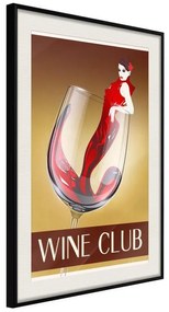 Poster  Woman is Like a Wine  Cornice Quadri Cornice nera con pass-partout, Larghezza x Altezza Home decor 20x30