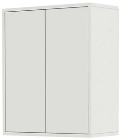 Pensile bagno 60 cm bianco lucido linea Way 2 ante apertura push