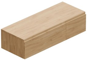 Mobile da bagno sotto lavabo L 120.3 x H 30 x P 46 cm rovere, 2 cassetti Step