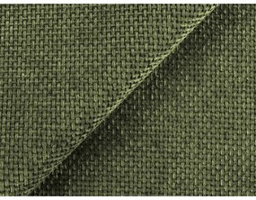 Divano angolare verde allungabile/con contenitore (con penisola a sinistra/con chaise lounge) con rivestimento in ciniglia Mele – Makamii