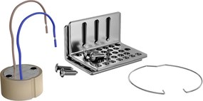 Portafaretto Rettangolare 220x80mm 3xGU10 in Gesso Pitturabile