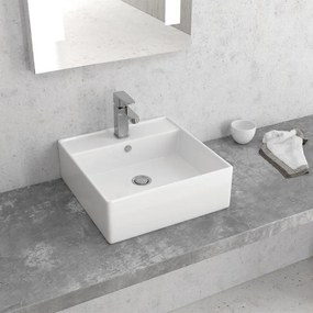 Lavabo D'Appoggio 38,5x38,5 Cm Karag Bianco Lucido