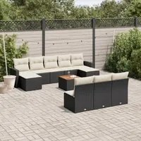 Set Divani da Giardino 11 pz con Cuscini in Polyrattan Nerocod mxl 87395